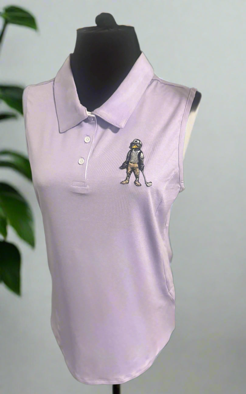 Women's Sleveless Embroidered Polo